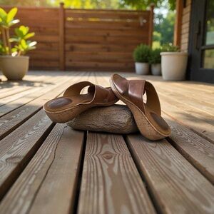 boc Tan Leather Sandals